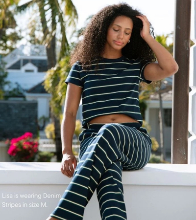 Parke Striped Cotton Boxer Pants