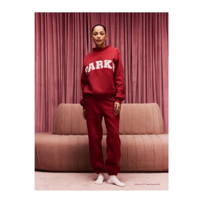 Parke Crimson Varsity Mockneck Sweatshirt