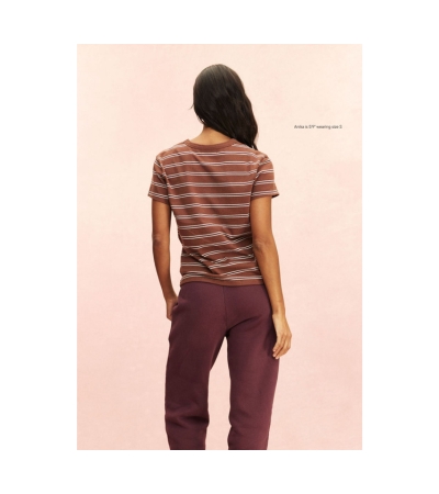 Parke Brown Stripe Cotton TShirt