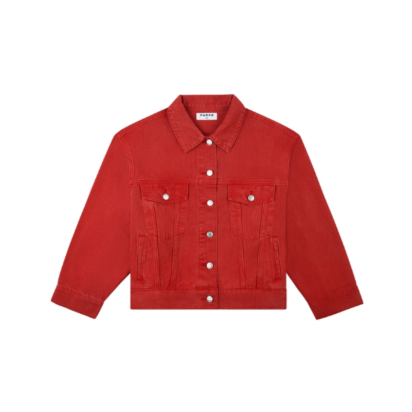 Parke Oversized Denim Red Jacket Parke Oversized Denim Red Jacket