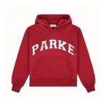 Parke Red Hoodie White Logo