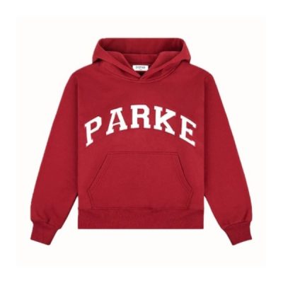 Parke Red Hoodie White Logo