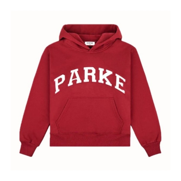 Parke Red Hoodie White Logo Parke Red Hoodie White Logo