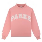Parke Varsity Mockneck Sweatshirt for Valentine Pink