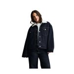 parke Sherpa Lined Oversized Denim Jacket