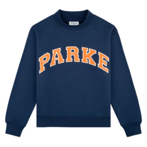 Back to School Collection Parke Varsity Denim Sweatshirt Back to School Collection Parke Varsity Denim Sweatshirt
