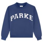 Crown Blue Parke Mockneck Hometown Varsity Sweatshirt