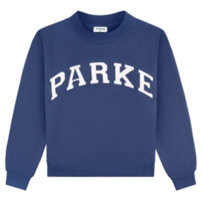 Crown Blue Parke Mockneck Hometown Varsity Sweatshirt
