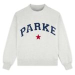 Parke Varsity Mockneck Coastal Star in Heather Grey